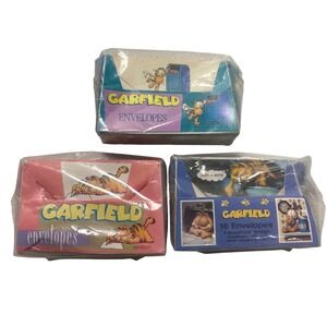 Vintage 1978 Garfield Envelopes Mead 3 Packs 16 Count Each 4x6 Retro Stationery